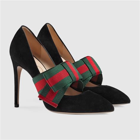 gucci pumps with removable bow|Gucci Heels for Women .